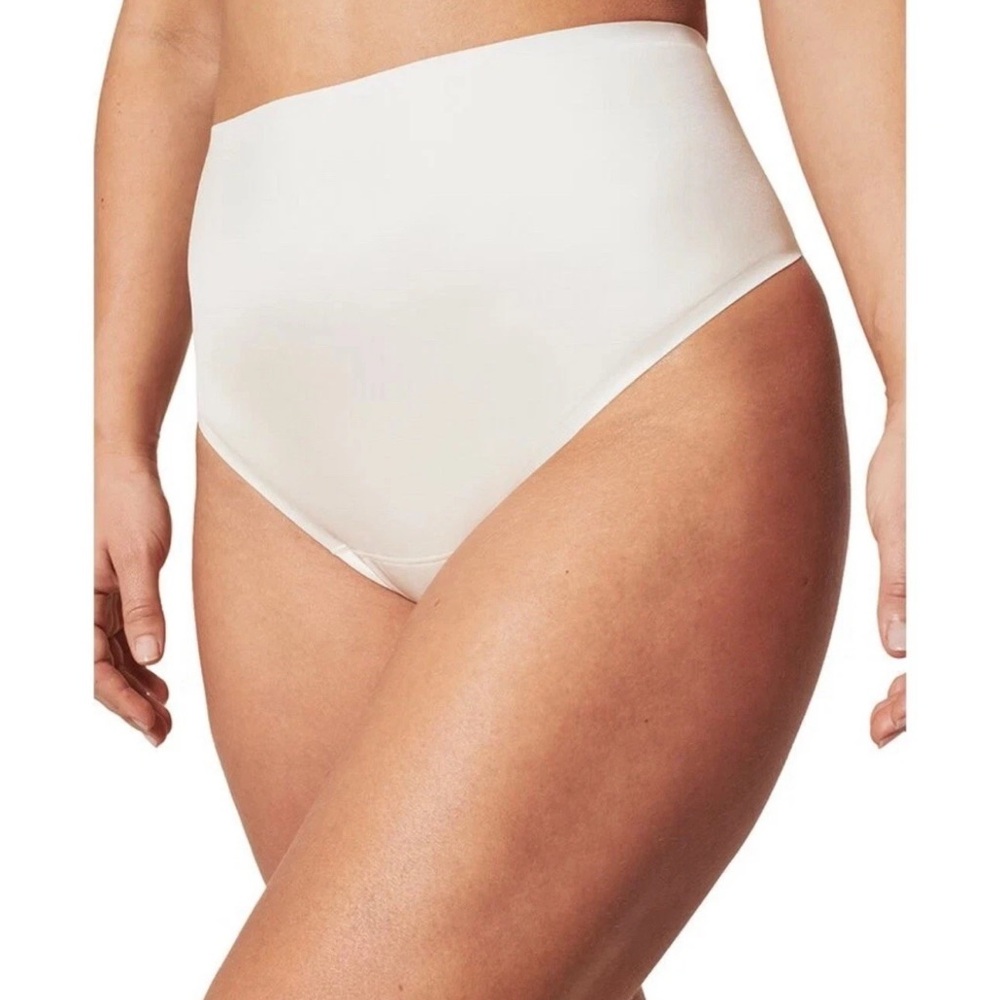 SPANX SpanxSmooth Satin Shaping Thong Linen Size XL
